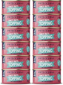 Pets Deli Fancy Fillet Topping Beef in Sauce for Picky Dogs as a Supplement to Food 12 x 70 g
