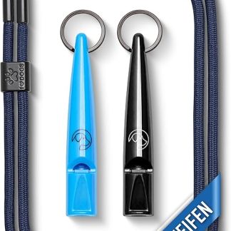 GIZZY® 2 x Dog Whistles Loud & Extensive Whistle I 2 x Dog Whistles Ideal as Training Aids for Dogs I Suitable for Dog Training Barking or as a Dog Whistle Recall I Includes High-Quality Band