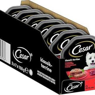 Cesar Wet Dog Food Classic with Juicy Beef and Liver 14 Bowls (14 x 150 g)