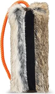 Firedog Feeding dummy with real rabbit fur, snack dummy with zip and waterproof interior