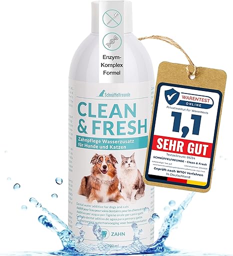 Schnüffelfreunde Dental Care Water Additive for Dogs and Cats | Fresh Breath and Healthy Teeth - Helps prevent Plaque and Tartar Build-up