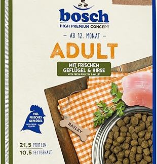 Bosch HPC Adult with Fresh Poultry and Millet Dog Dry Food for Adult Dogs of All Breeds