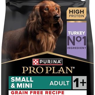 Pro Plan Grain Free Small & Mini Adult Senstive Digestion, Dry Dog Food, Rich in Turkey, Pack of 1 (1 x 2.5 kg)