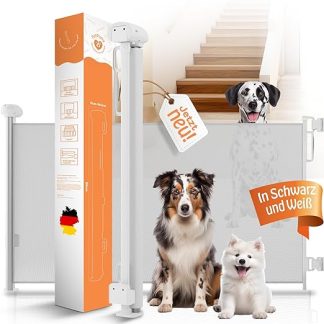 petpurry Stair Safety Gate Door Safety Gate - White - Stair Safety Gate Extendable 0-140 cm - Stair Protection for Pets and Children - Suitable for Stairs and Doors