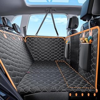 JOEJOY Dog Blanket Car Rear Seat, Dog Seat Car Rear Seat Widened with Hard Underside, Dog Car Seat Backseat Waterproof Scratch-Resistant Non-Slip