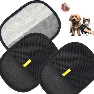 BbiuRer Pack of 3 Fur Magnet, Pet Hair Remover Glove, Static Removal Gloves for Pet Hair for Washing Deshedding Care, for Smooth and Healthy Fur Pet for Clothes