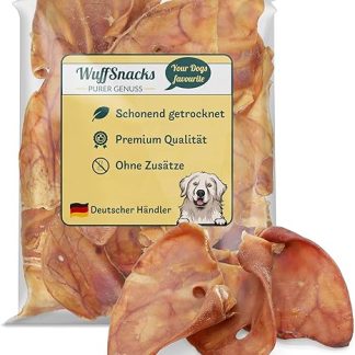 Pig Ears for Dogs | Pack of 25 | 100% Natural | Dried Pig Ears | Pig Ears | Barf Treats by WuffSnacks