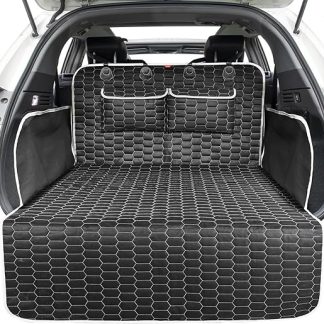 Oasser Car Boot Protector Dog Boot Protection Mat 185 x 103 cm Universal Car 600D with 2 Large Pockets Side and Bumper Protection Waterproof Scratch-Resistant Non-Slip Dustproof for Saloons and SUV