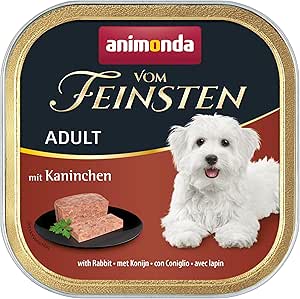 animonda Vom Feinsten Adult Dog Food, Wet Food for Adult Dogs, with Rabbit, 22 x 150 g