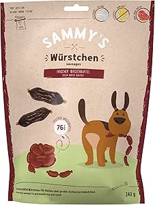 Sammy's Sausages, Water Buffalo, Juicy Snack for Dogs with Lots of Fresh Meat, Grain-Free, Single Animal Protein, No Added Sugar, 1 x 240 g