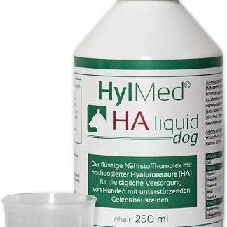 HylMed HA Liquid Dog, 250 ml, High Dose Hyaluronic Acid, Collagen and Other Nutrients to Support the Joints and the Dog's Pleasure of Movement for up to 50 Days