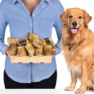 Beef Hooves for Dogs, Pack of 10 (1 kg), Durable & Robust Chew Snack, 100% Natural & Grain-Free, Protein-Rich Treat for Adults Dogs