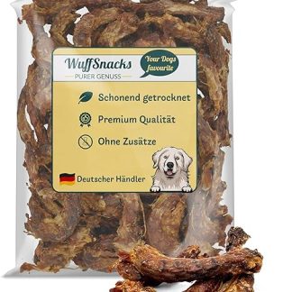 Chicken necks for dogs, dried, 1 kg, natural and high-quality chicken necks, low fat and high protein, chewing item for dental care by WuffSnacks