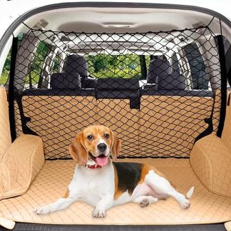 STARROAD-TIM 120 x 70 cm Dog Car Net Dog Guard Car Dog Protection Net Car Dog Car Separation Net Pet Separation Net for the Back Seat for Truck SUV and Saloon Pet Restraint Net