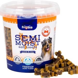 Frigera Semi-Moist Soft Treats Lamb & Rice 500 g - Soft Dog Treats, Delicious Reward for Training & In Between, No Added Sugar, Made in Belgium