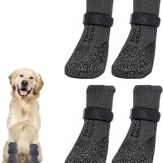 Dog Socks Non-Slip Non-Slip Socks Dog Waterproof Dog Socks Paw Protection Dog Natural Latin with Velcro Fastening Breathable Mesh Knitting for Indoor Outdoor Use