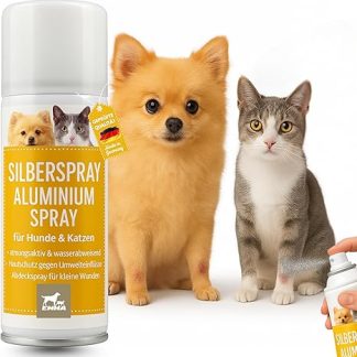 Silver Spray for Animals I Wound Spray for Wound Protection Dog Cat Pet I Silver Spray Wound Healing I Aluminium Spray Wound Disinfection I Spray Plaster Breathable Spray Bandage Wound Care 100 ml