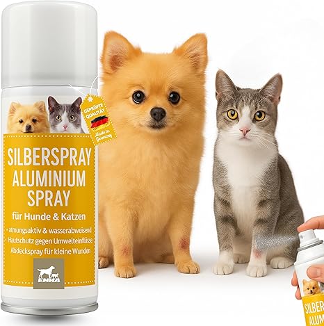 Silver Spray for Animals I Wound Spray for Wound Protection Dog Cat Pet I Silver Spray Wound Healing I Aluminium Spray Wound Disinfection I Spray Plaster Breathable Spray Bandage Wound Care 100 ml