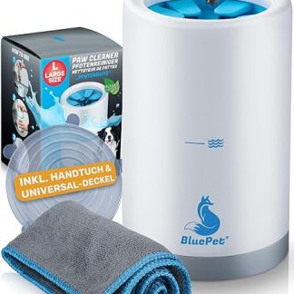 BluePet Paw Cleaner for Dogs for Removing Dirt and Dirt from Dog Paws I Includes Microfibre Towel I PfotenBlitz Size L