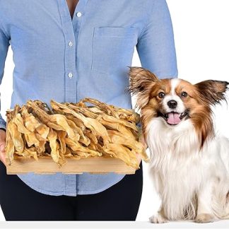 Rabbit Ears without Fur for Dogs 500 g (approx. 35-45 Pieces) Natural Rabbit Ears Chew Items Without Hair Air Dried Hypoallergenic Grain Free Small, Medium and Large Dogs