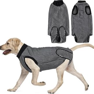 Dog Bodysuit After Op, Breathable Wound Protection Suits for Dogs, Dog Castration Male Body for Dogs After Surgery, Recovery Suit Dogs with Velcro Closure, Dog Onesie for Dog Cones Alternatives