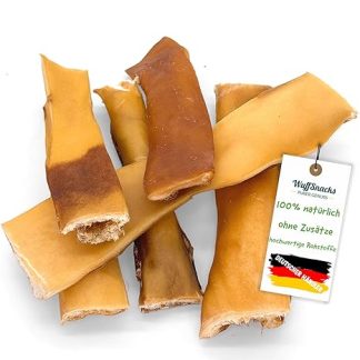 Cattle Scalp for Dogs | 1 kg | Natural and High-Quality Cattle Scalp Dried | Low Fat and Protein | Cattle Skin for Dogs by Wuffsnacks