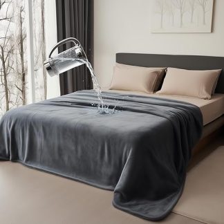 Bedding Aid Waterproof Reversible Blanket, Excellent Leakproof Protector Cover to Protect Bed Mattress, Sofa, Couch from Pee & Spills from Adults, Babies, Dogs, Pets (Dark Grey/Light Grey, 152x203cm)