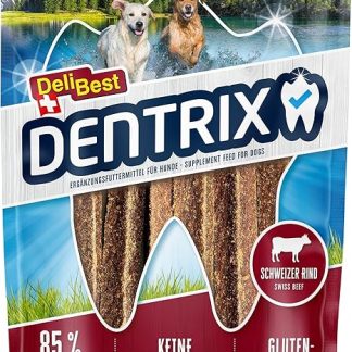DeliBest Dentrix Swiss Beef I Dog Dental Sticks for Intensive Teeth Cleaning I Cold Shaped - Very Tasty Dog Snack Made of Fresh Meat I Dog Dental Care Snack 70 g