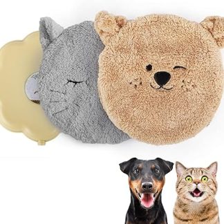 ALL FOR PAWS Indoor Heated Cat Bed, Microwavable Heating Pads for Cats, Puppies and Small Pets, Non Electric Heating Dog Bed with 2 Cozy Covers