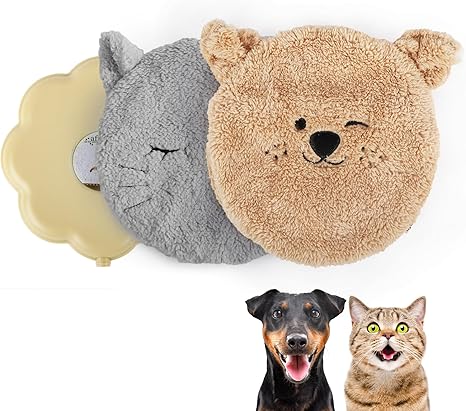 ALL FOR PAWS Indoor Heated Cat Bed, Microwavable Heating Pads for Cats, Puppies and Small Pets, Non Electric Heating Dog Bed with 2 Cozy Covers