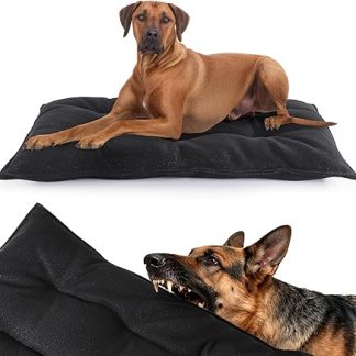 MABOZOO Indestructible Dog Bed, Chew Resistant Crate Pad, Durable for Aggressive Chewers, Washable Dog Mat, XL, 28 x 41, Black