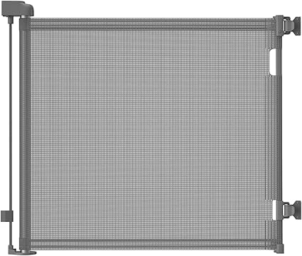 derimkcoa Extendable Stair Safety Gate for Babies, 0-140 cm, Baby Barrier, Door Safety Gate, Stair Safety Blind, Animal Safety Gate, Suitable for Stairs/Doors/Indoor and Outdoor Use (Grey)