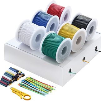 18 AWG 0.75 mm² Silicone Electronic Wire Cable Kit, 4 m Each, Wire Tinned Copper Strands, for DIY Models, Household Appliances, etc