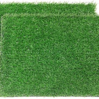 Pack of 2 Artificial Grass Dog Toilet Balcony Dog Toilet Replace Lawn Puppy Toilet Reusable Training Pee Pads for Small Large Older Dogs