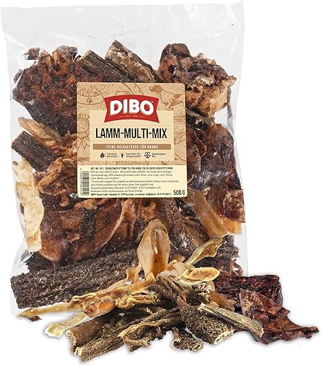 DIBO Lamb Multi-Mix, 500 g Bag, The Small Natural Chew Snack or Treat for In Between, Dog Food, Quality Chew Items Without Chemicals DIBO