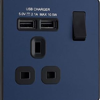 BG Evolve 13A Matt Blue (Black) 2 x USB 2.1A Socket
