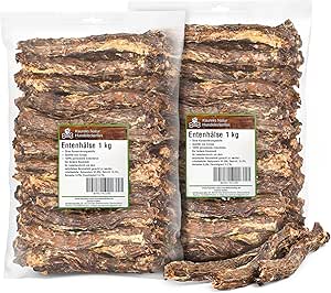 Kaureks Natur Hundeleckerlies, Duck necks 2 kg, such as chicken necks, turkey necks chew, dog food, chewing items, dog treats