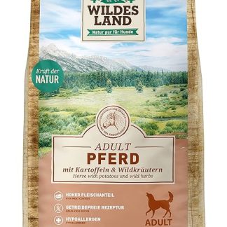 Wildes Land - No. 3 Horse - 12 Kg - With Potatoes And Wild Herbs - Gluten-free And Hypoallergenic - Dry Food For Dogs - Dog Food With High Meat Content. High Compatibility