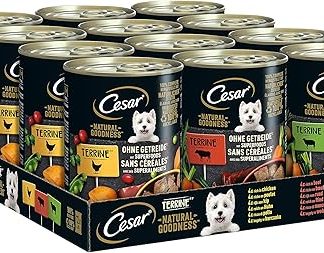 Cesar Natural Goodness in Loaf 12 x 400 g Cans, Adult Premium Wet Dog Food, Mixed Selection, Non Applicable