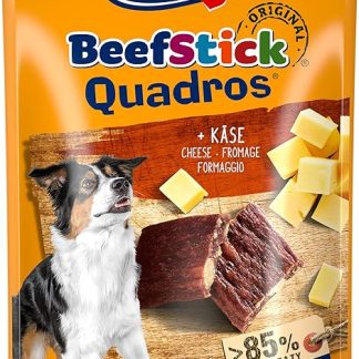 Vitakraft Beef Stick Quadros Dog Snack, Meaty Morsels, 70 g, Cheese