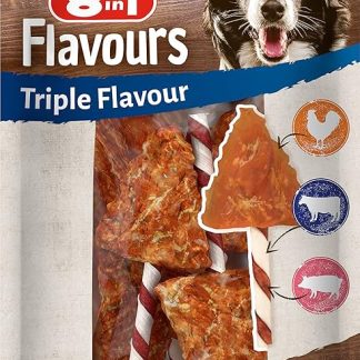 8in1 Triple Flavor Wings Chew Snack 6 Pieces Wrapped with Chicken Fillet, 1 Pack (113 g)