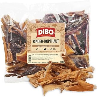DIBO Beef Scalp, 500 g Bag, Natural Chew Snack or Treats for Between, Dog Food, Quality Chew Items Without Chemicals