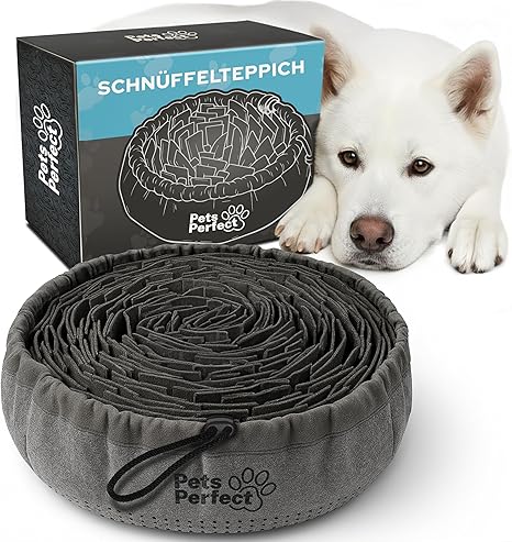 Pets Perfect Sniffing Rug Dog - Intelligence Toy and Snuffle Mat for Nose Work - Non-Slip, Washable, Felt Material - Activity Educational Toy for Small and Large Dogs