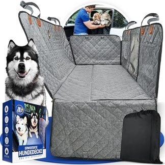 ZooNice Dog Blanket Car Rear Seat [Water-Repellent, Scratch-Resistant & with Side Protection] | Premium Car Seat Cover & Back Seat Protection | Universal Car Seat Cover for Dogs in Car & SUV