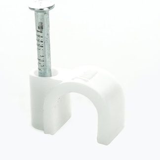 BG Electrical CCR7/50-BG Round 7mm Cable Clips, White
