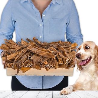 Deer Skin with Fur for Dogs 1 kg (approx. 50-55 Pieces) | Dried Chews Made of Deer | Air Dried, Low Fat, Grain-Free | Monoprotein | Natural Product for Small and Large Dogs