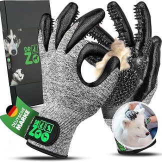 DR Zoo Pet Grooming Gloves Brush for Cat Hair, Dog Hair and Horse Hair, m