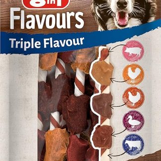 8in1 Triple Flavor Skewers Kausnack 6 Pieces Wrapped with Chicken Filet, 1 Pack (113 g)