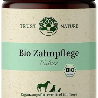 Trust Nature Organic Dental Care Powder for Dogs and Cats | Against Plaque Formation | Promotes Fresh Breath | Organic Parsley, Organic Mint, Organic Spirulina, Organic Chlorella, Organic Bamboo, Bio VIT C