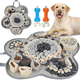 SUPERWSLING Sniffing Rug for Dogs Clever Dog Toy with Non-Slip Intelligence Toy for Anti Stress Sniffing Mat Play Mat for Small and Large Dogs